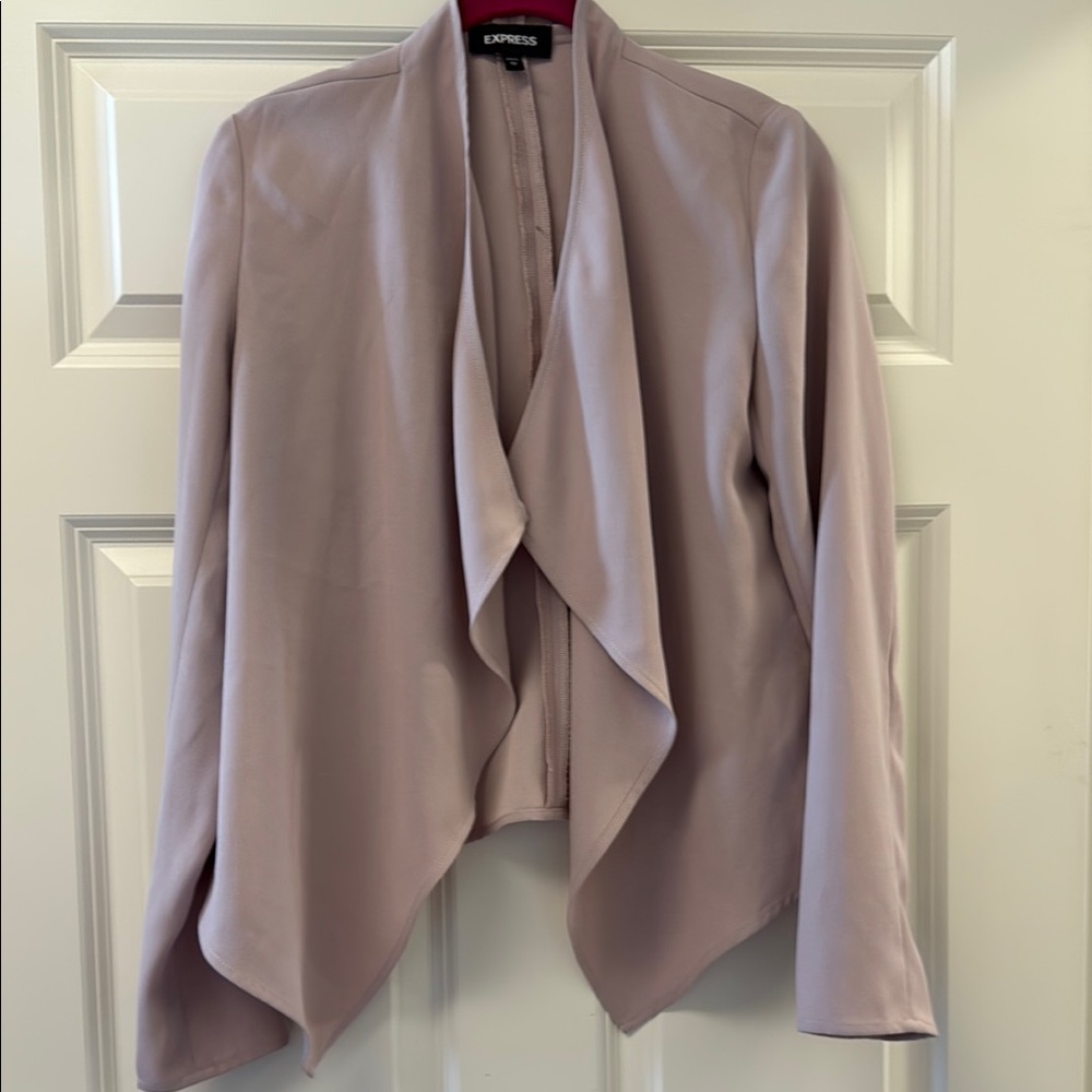 Express Pink Jacket with Waterfall Front